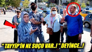 AKP'li kadınlar "Tayyip'in hiç suçu yok..!" deyince adam araya girdi, tartışma çıktı..!