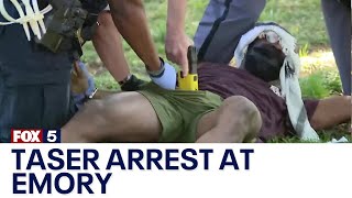 Protester shot with Taser during Emory protest | FOX 5 News