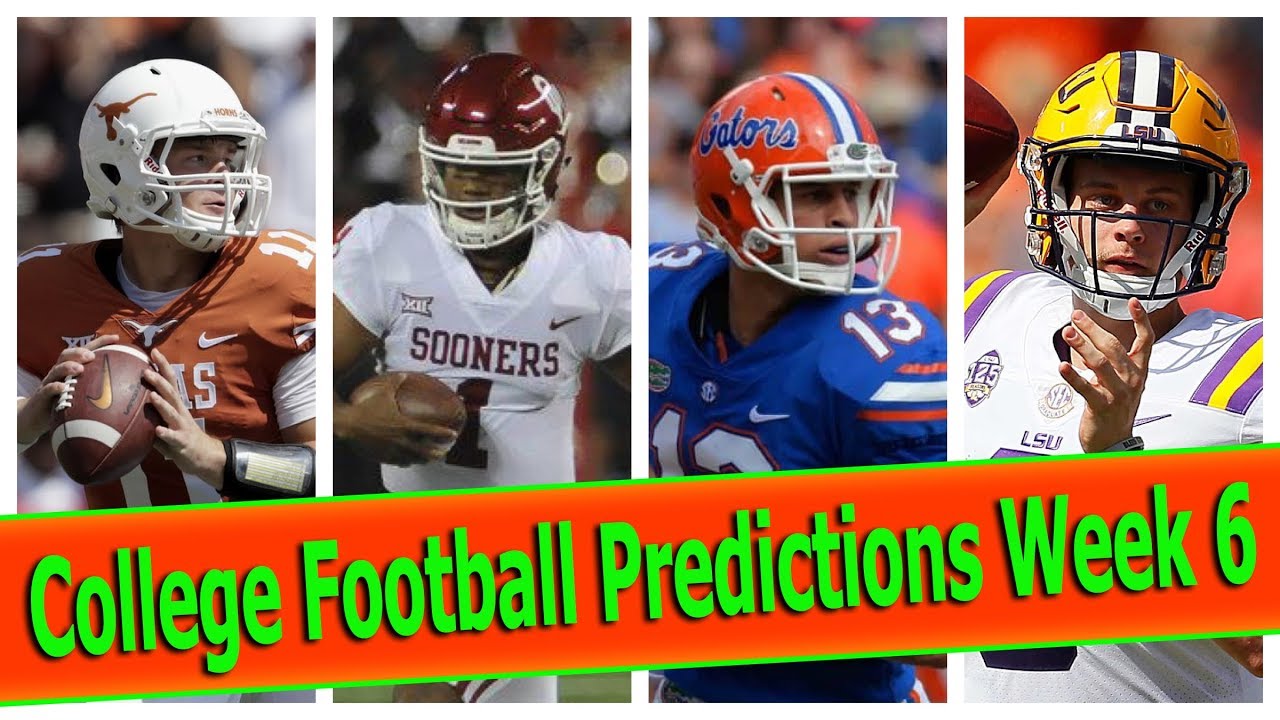 College Football Predictions Week 6 - YouTube