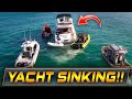 YACHT SINKING AT HAULOVER INLET !! | WAVY BOATS | HAULOVER BOATS