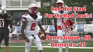 Penns Grove 40 Bernards 20 | Week 0 Football | Battle at the Beach | Jaleel Patrick 2 TDs