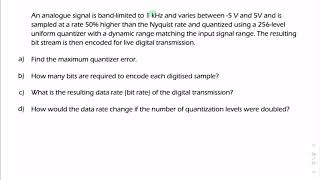 PS5: Quantization error