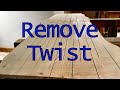 Removing Twist in a Slab - with a biscuit Removing Twist in a Slab - with a biscuit