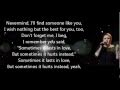 Adele Someone like you lyrics.