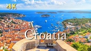 【４K】クロアチアの絶景｜ピアノのリラックス音楽と美しい大自然の景色｜Croatia