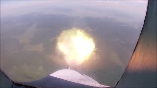 Russian Tu-95 firing AM-23 autocannon in tail turret