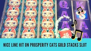 NICE LINE HIT ON PROSPERITY CATS GOLD STACKS SLOT GAME - SunFlower Slots