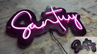 SEE How I Made a NEON SIGN Using PVC Pipes WITHOUT ACRYLIC!!!!!