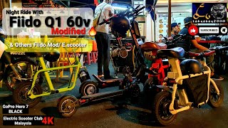 Fiido 60v Modified/ Night Ride With PEV Members /At Setapak,Wangsa Maju,Melati,Danau Kota Area /4k