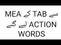 LND Class 3 Action words MEA TAB