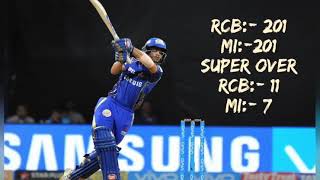 Super Over RCB vs MI Match IPL 2020 highlight || Ishan Kishan inning ||  Match RCB vs MI ||