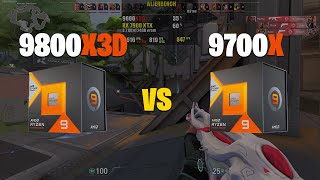 9800X3D VS 9700X | Valorant