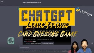 Learn Python with ChatGPT | Card Guessing Game
