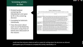 ACRL Health Sciences IG: Interactive Online Library Instruction Series: Part 1