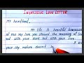 write impressive love letter | how to write impressive love letter for someone | english love letter