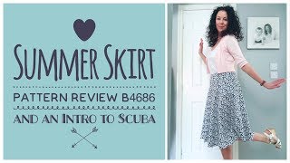 Butterick B4686 Skirt Review and an Intro to Scuba