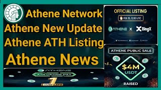 Athene Network New Update | Athene ATH Listing on bingX Exchange | ATH Token  Listing 25 February