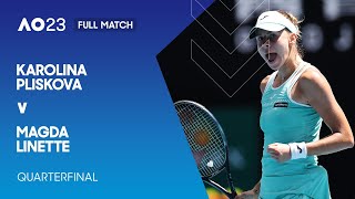 Karolina Pliskova v Magda Linette Full Match | Australian Open 2023 Quarterfinal