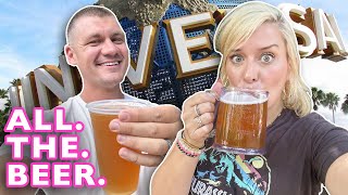 BEER DRINKING CHALLENGE: Universal Orlando | Every EXCLUSIVE Beer, Snacks, Non-Alcoholic Drinks
