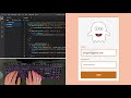 ASMR Programming - Interactive Spooky Login Form using Html CSS and Javascript - No Talking