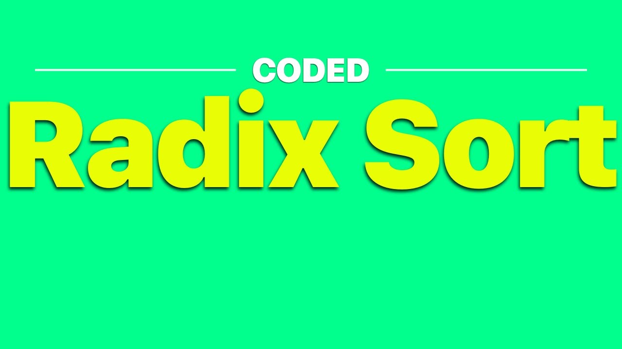 Radix Sort Coded Java Youtube