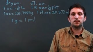 What Is the Difference in a Fluid Ounce and a Weight Ounce? : Math Questions