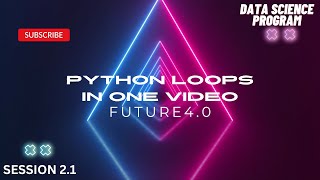 Python Loops in one video | For Absolute Beginners | Data Science Program | Future4.0 | For & While