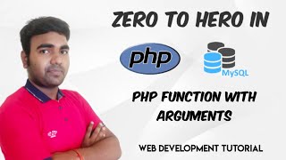 PHP Tutorial for Beginners in Hindi with MySQL | PHP Function with Arguments | Web Development