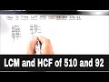 How to find the LCM and HCF of 510 and 92 / Finding lcm and hcf of two numbers / 510 and 92 LCM HCF