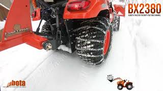 2020 Kubota BX2380 Tractor   Turf Tires With Chains In Snow