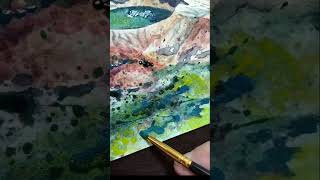 【Painting with watercolor】Zao Yamagata Japan 蔵王 山形