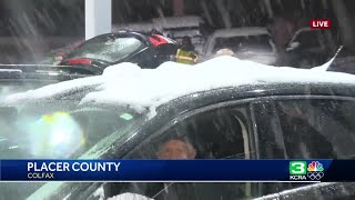 How the winter storm is affecting conditions in Colfax