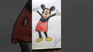 Mickey mouse colour drawing. #drawing #pancilart #art #panting #3d #artist #painting @Birbhumtoons