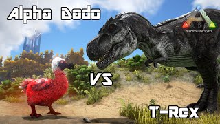 ark survival evolved armor t rex vs skeletal t rex dino battle