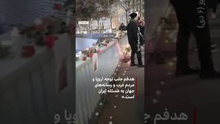 مراسم یادبود محمد، جوان ایرانی ساکن لیون در فرانسه که برای «جلب توجه جهان به مسائل ایران» خودکشی کرد