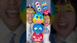 Giant Dango Emoji Challenge ASMR 🍡🥵Inside out 2 #asmr #mukbang #funny