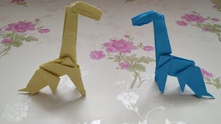 origami tutorials 手工折纸，如何折叠一只长颈鹿