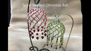 Spiral Beaded Christmas Ball