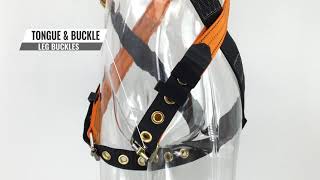 Malta Dynamics Warthog Tongue \u0026 Buckle Full Body Safety Harness for Fall Protection