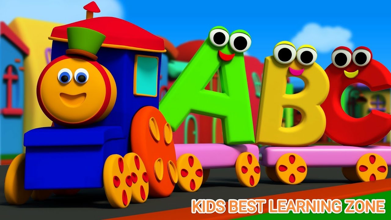 A For Apple With Train / Alphabet Train Song #Abcd I Learn Alphabet ABC ...