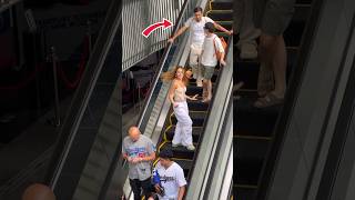 Dancing in Public 😂 "Paint Town Red" on the Escalator | Andra Gogan