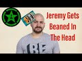 Achievement Hunter: Jeremy Gets Beaned In The Head