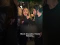 Palestinian woman at anti-war protest in Israel challenges interviewer