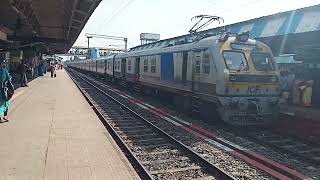 Up lalgola memu local train with new ICF Coaches Enter Naihati Station