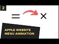 Design Apple Website Hamburger Menu Animation Using HTML, CSS & JS [Part 2]