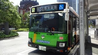 2997【FHD30p】都営バス 2DG-LV290N2 [都05-1] 東京駅丸の内南口→銀座四丁目･築地経由→晴海埠頭 車窓･走行音 '18年6月3日