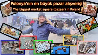 Polonya'nın en büyük pazar alışverişi/The biggest market square (bazaar) in Poland/