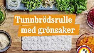 Tunnbrödsrulle med grönsaker