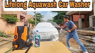 Lifelong Aquawash Car Washer Machine with NR foam cannon an NR Car Wash shampoo