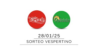 Sorteo Vespertino de Quiniela y Tómbola - 28/01/2025